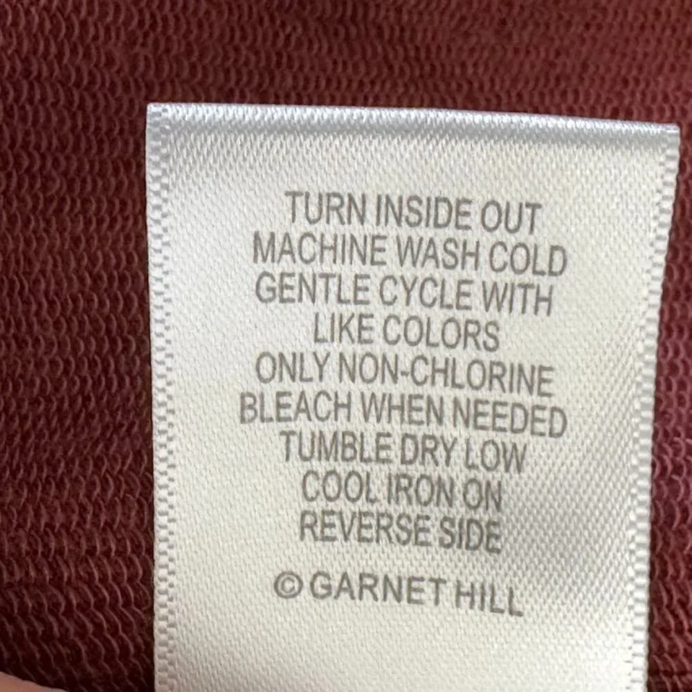Garnet Hill Terra Cotta Cowl Neck Knit French Terry Long Sleeve Tunic Top Size M - Picture 12 of 13